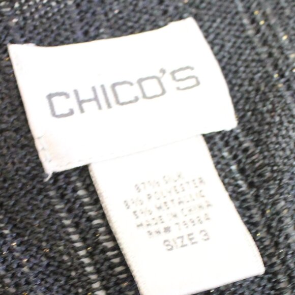#568A Chico's Black Dressy Tank Size 3 (16) - Picture 6 of 7